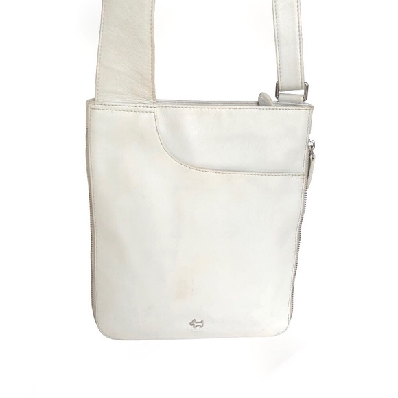 Radley London Expandable Crossbody Light Gray Leather Shoulder Bag Women’s - Picture 7 of 12